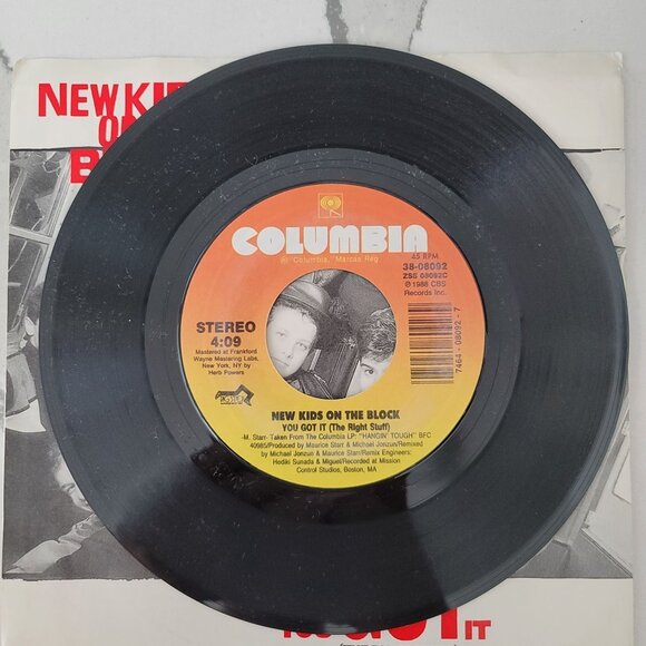 New Kids On The Block-You Got It VG+ Vinyl record album 7" Single vintage NKOTB - Picture 3 of 4